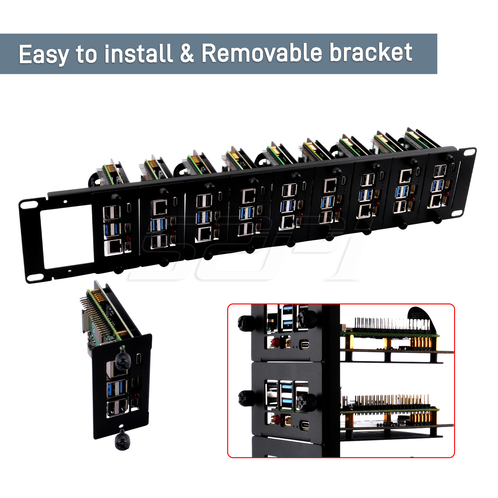 52Pi 2U Rackmount-Stahlhalteru – Deskpi Super6C Bewertung und Preis